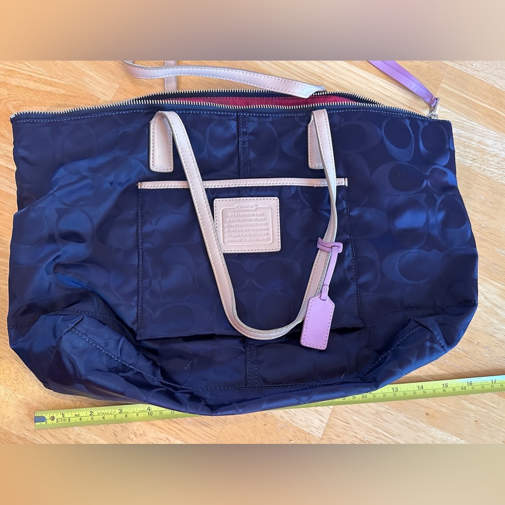 Purple Coach Tote